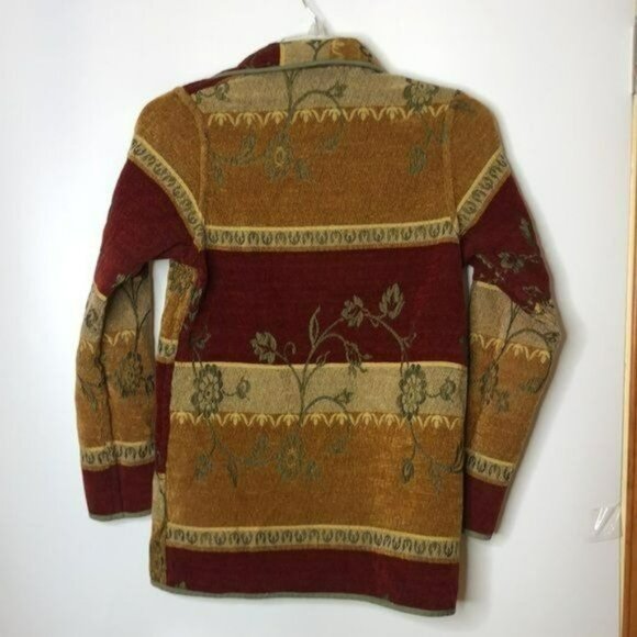 Tally Ho Women's Long Sleeve Wood Buttons Reversible Jacket S SMALL - Picture 13 of 13